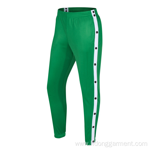 basketball soccer sports full open buckle button pants